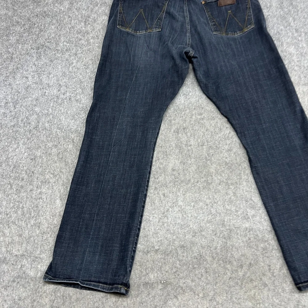 Wrangler Retro Jeans Mens 40x32 Blue Slim Bootcut Stretch Denim Western Cowboy